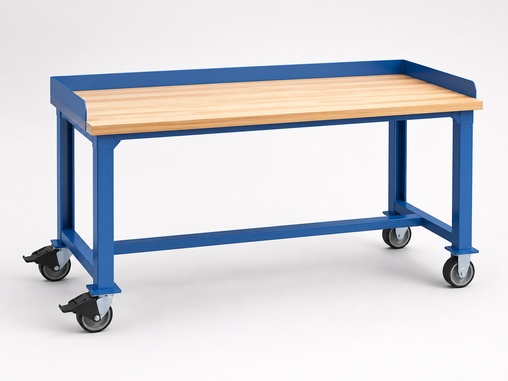 LISTA Mobile Workbench, Butcher Block top