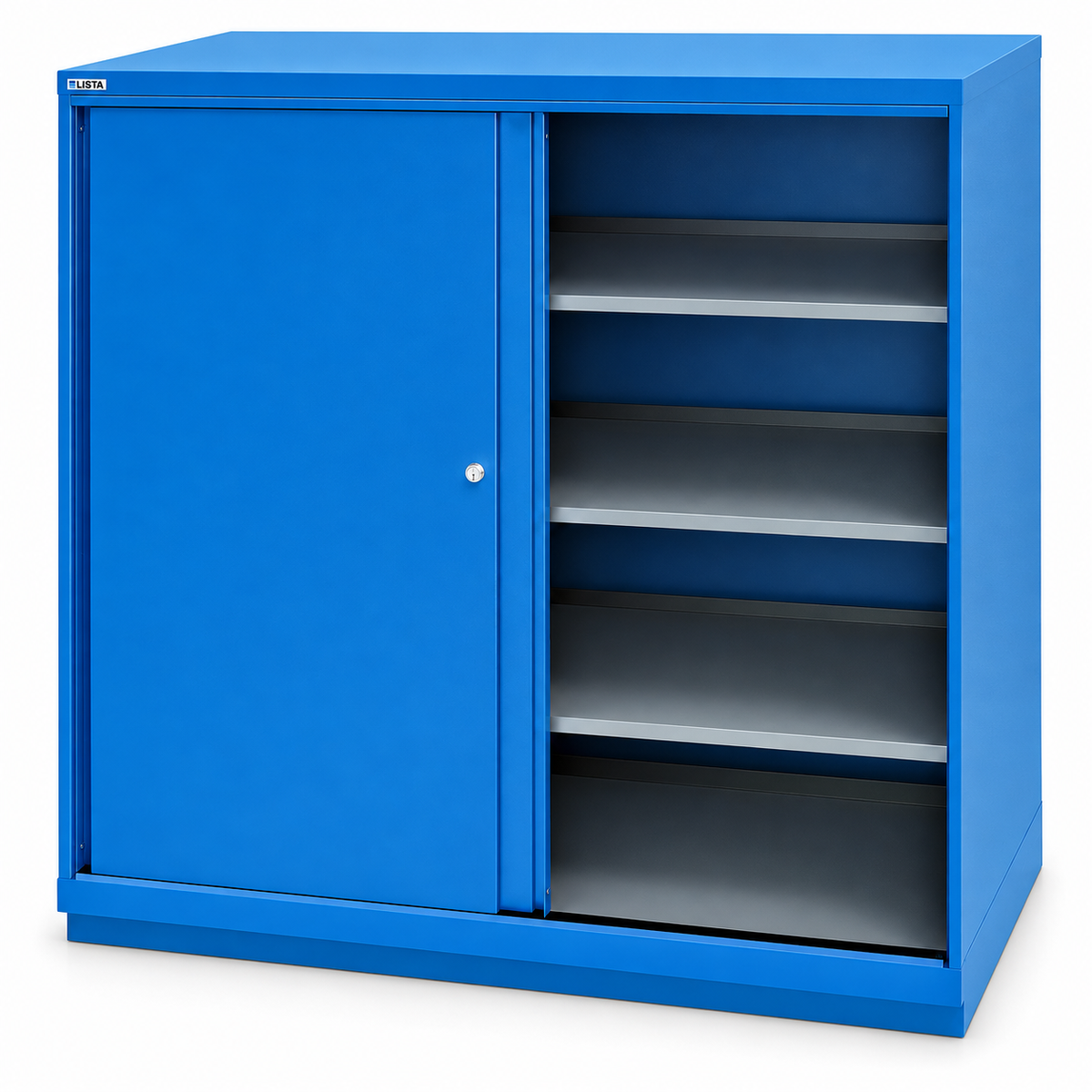Lista shelf cabinet, wide, sliding door, 53 in