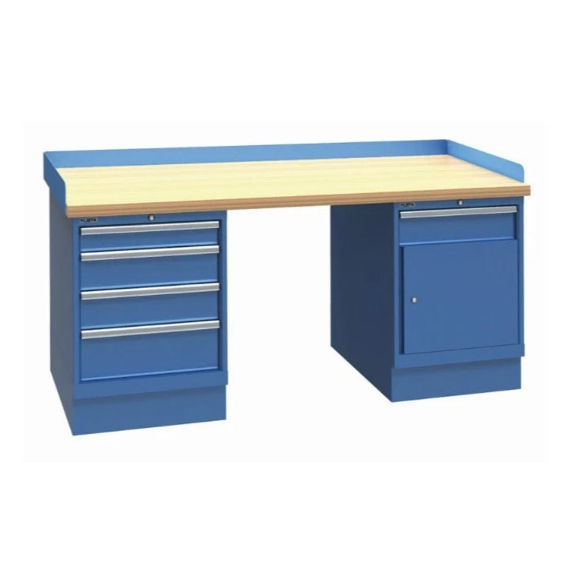 LISTA Express Dual-Pedestal Workstation, 6 Drawer (XSWB122)