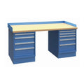 LISTA Express Dual-Pedestal Workstation, 9 Drawer (XSWB102)